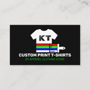 Tarjeta De Presentación Tienda de ropa de camiseta negra