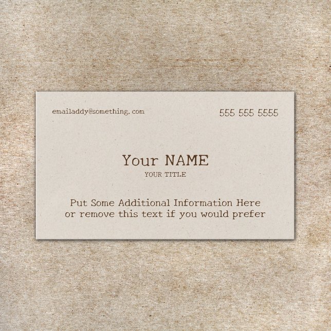 Tarjeta de presentación tipo Bone clásica (Subido por el creador)