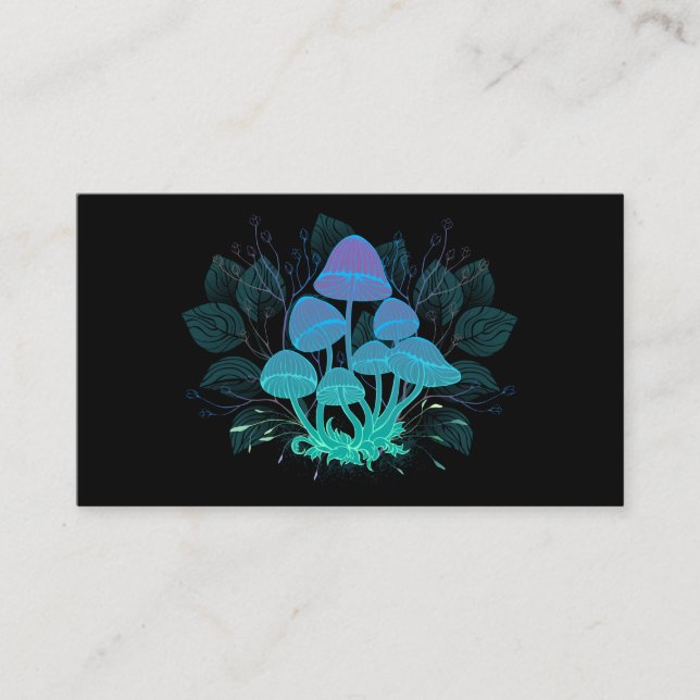 Tarjeta De Presentación Toadstools en Bushes (Anverso)