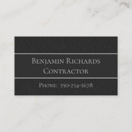 Tarjeta de presentación tradicional en blanco, neg