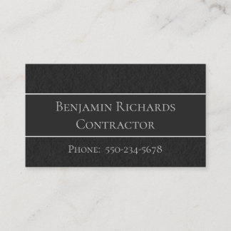 Tarjeta de presentación tradicional en blanco, neg