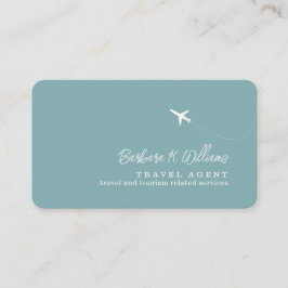 Tarjeta De Presentación Travel Agent grayish blue