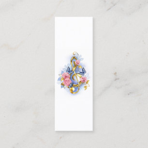 Tarjeta De Presentación Treble arrecife con rosas rosas rosas rosas