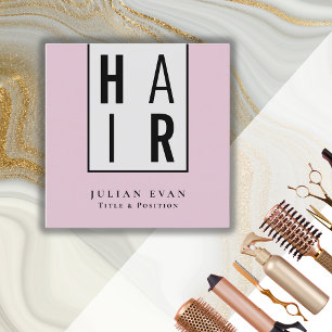 Tarjeta de presentación Trend Black and Pink Hair