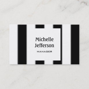 Tarjeta de presentación Trendy Black White Pattern