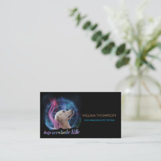 Tarjeta De Presentación Trendy Dog Walker Mascota Sitter