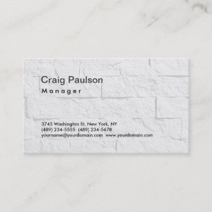Tarjeta de presentación Trendy Wall Brick Pattern