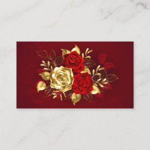 Tarjeta De Presentación Tres Rosas Joyas