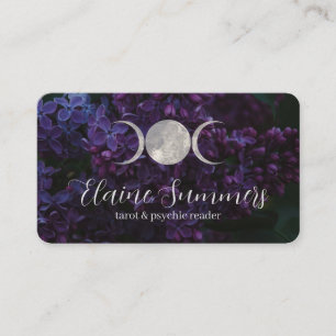 Tarjeta de presentación triple luna oscura floral