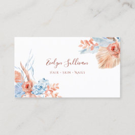 Tarjeta de presentación tropical azul