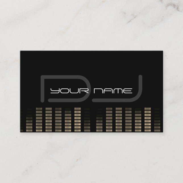 Tarjeta de presentación única y elegante para DJ (Anverso)