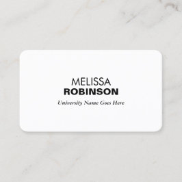 Tarjeta De Presentación Universidad Estudiantil Sencilla y Moderna