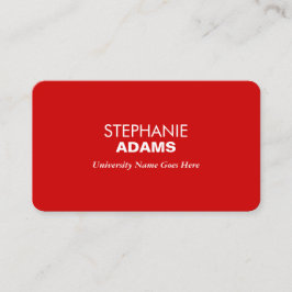 Tarjeta De Presentación Universidad Estudiantil Sencilla y Moderna de Post