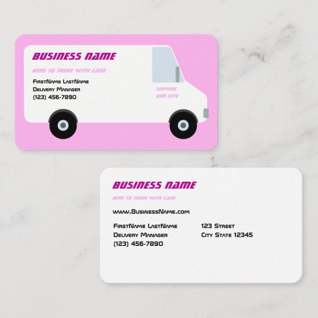 Tarjeta de presentación Van Pink (Anverso / Reverso)