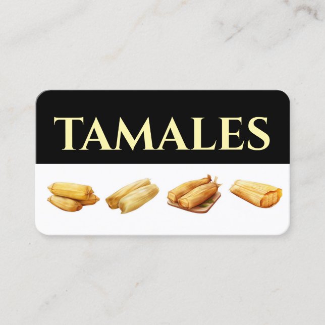 Tarjeta de presentación Vendo tamales (Anverso)