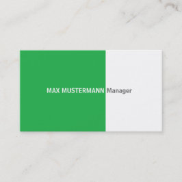 tarjeta de presentación verde