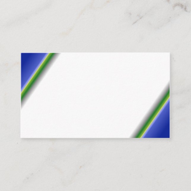 Tarjeta de presentación verde azul blanca (Anverso)