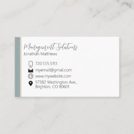 Tarjeta de presentación - Verde azulado ligero