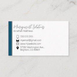 Tarjeta de presentación - Verde azulado y gris