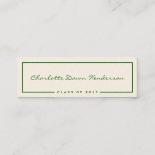 Tarjeta de presentación verde de la invitación d