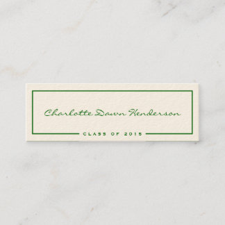 Tarjeta de presentación verde de la invitación de