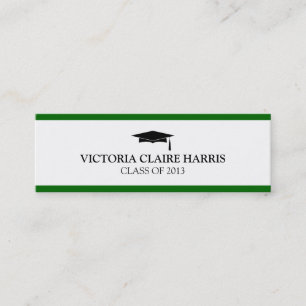 Tarjeta de presentación verde del casquillo de la