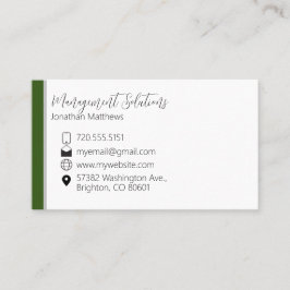 Tarjeta de presentación - Verde y Gris