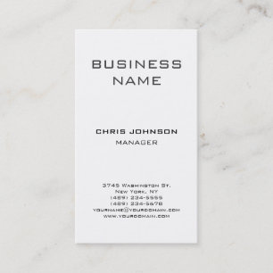 Tarjeta de presentación vertical Clásica White Man
