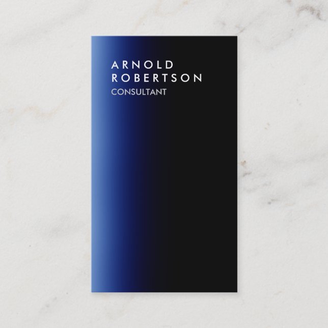 Tarjeta de presentación vertical de color azul cla (Anverso)