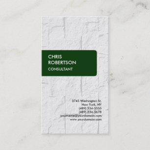 Tarjeta de presentación vertical Green Stripe Bric