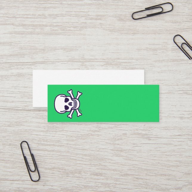 Tarjeta de presentación vertical mini verde de Crá (Anverso/Reverso In Situ)