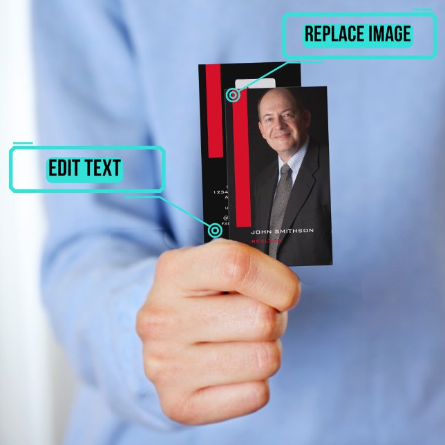 Tarjeta de presentación vertical Realtor (Please enjoy our business card)