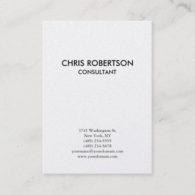 Tarjeta de presentación vertical simple (Anverso)