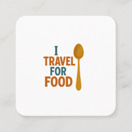 Tarjeta De Presentación Viajo Por Comida - Aventura De Cuchara Vintage