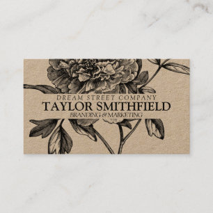 Tarjeta de presentación Vintage Floral Fine Line K