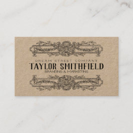 Tarjeta de presentación Vintage Floral Pattern Kra