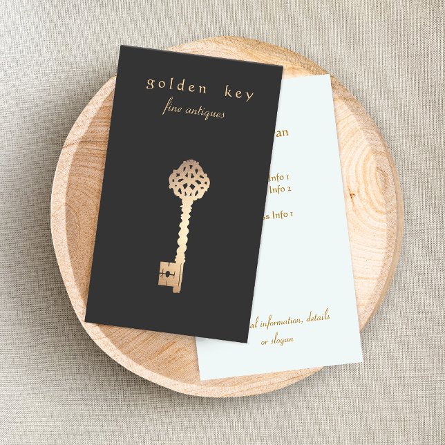 Tarjeta de presentación Vintage Gold Key (Subido por el creador)
