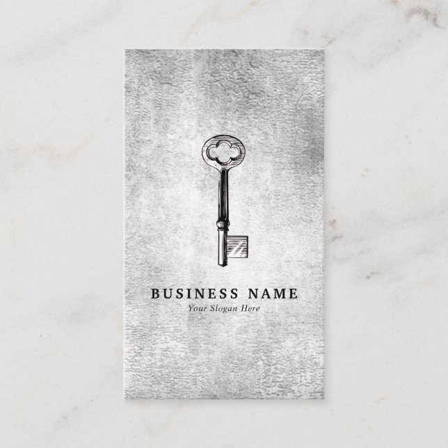 Tarjeta de presentación Vintage Key (Anverso)