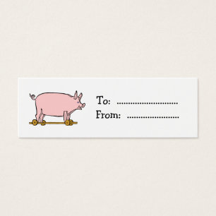 Tarjeta de presentación Vintage Toy Pig Personaliz