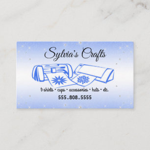 Tarjeta de presentación Vinyl Blue Crafting