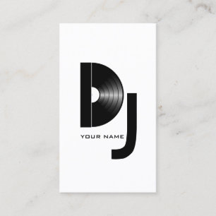 Tarjeta de presentación Vinyl DJ
