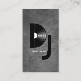 Tarjeta de presentación Vinyl DJ