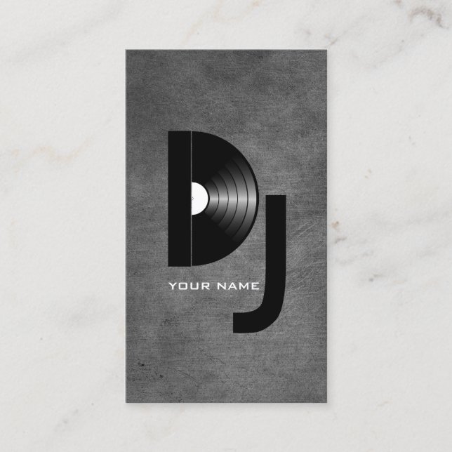 Tarjeta de presentación Vinyl DJ (Anverso)