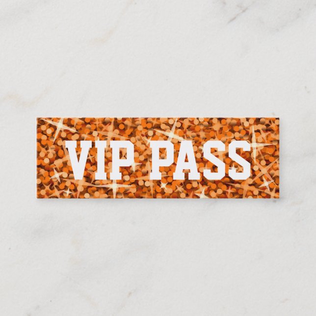 Tarjeta de presentación 'VIP PASS' para Naranjas G (Anverso)