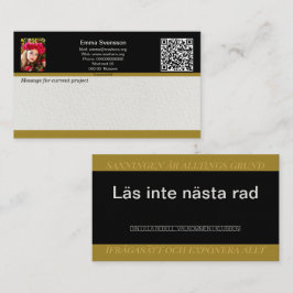 Tarjeta De Presentación Visitkort — Connect, Elegant rebel (Swedish)