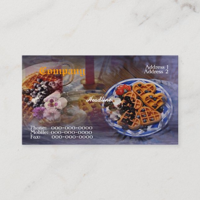 Tarjeta de presentación Waffles (Anverso)