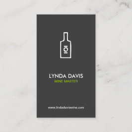 Tarjeta de presentación WINE BOTTLE LOGO (DK GRAY)