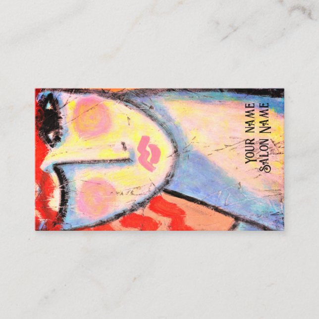 Tarjeta de presentación Winking Red Head Hair Styl (Anverso)