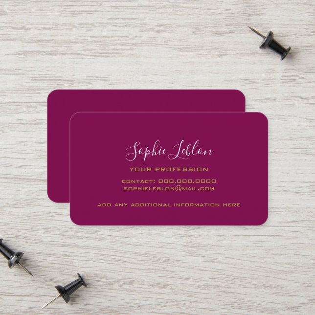 Tarjeta De Presentación with name printed in handwritten style (Anverso/Reverso In Situ)