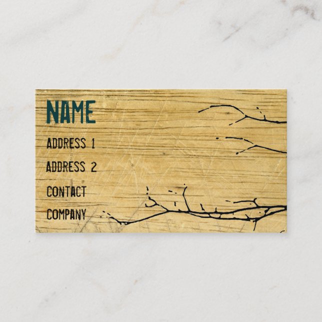 Tarjeta de presentación Wood and Ivy (Anverso)